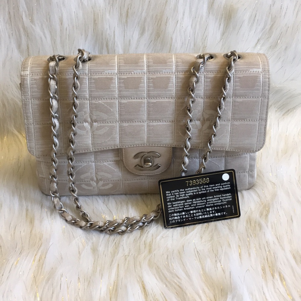Authentic Chanel canvas flap